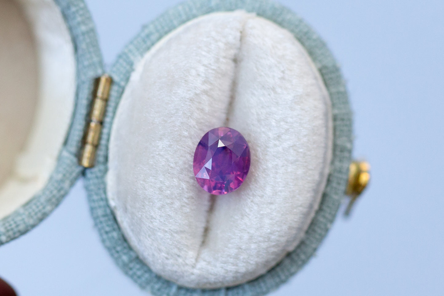 1.60ct Oval Smoky Pink Purple Sapphire