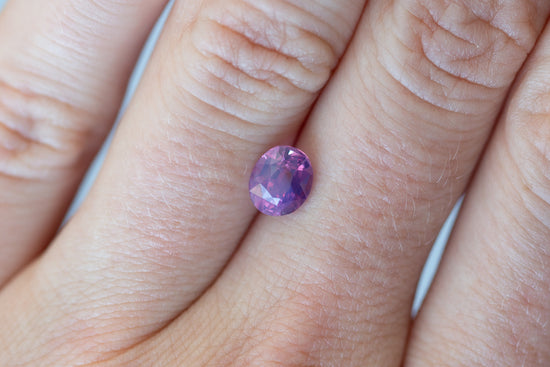 1.60ct Oval Smoky Pink Purple Sapphire