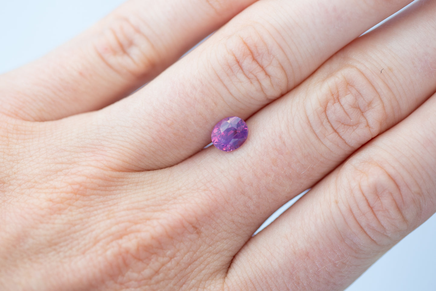 1.60ct Oval Smoky Pink Purple Sapphire