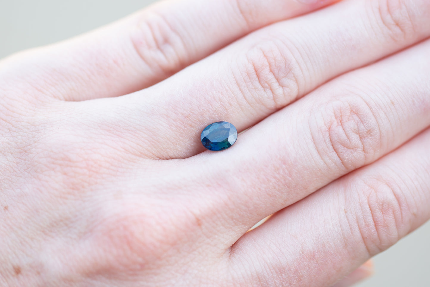 1.52ct Oval Deep Blue Teal Sapphire