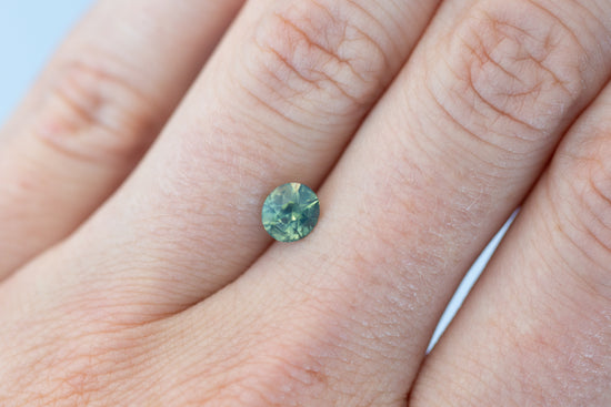 1.07ct Oval Smoky Green Blue Sapphire