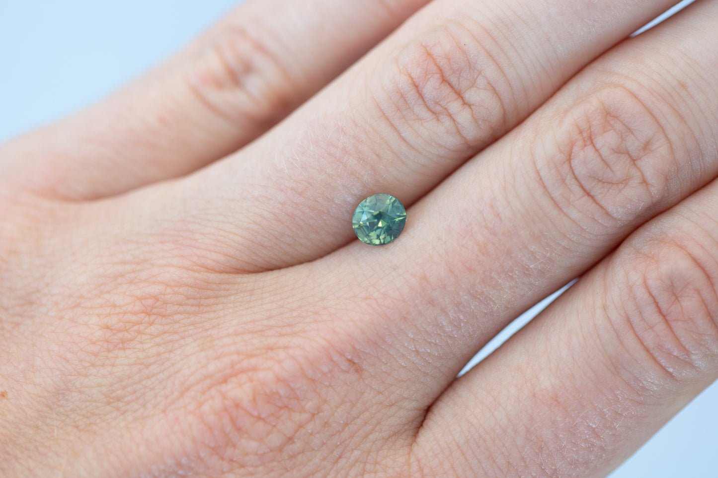 1.07ct Oval Smoky Green Blue Sapphire