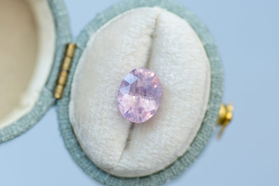 3.07ct Oval Smoky Peach Purple Sapphire