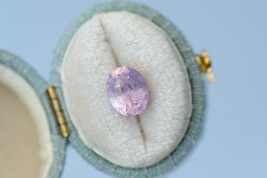 3.07ct Oval Smoky Peach Purple Sapphire