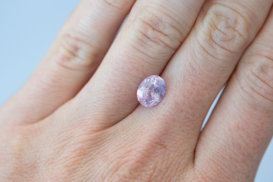 3.07ct Oval Smoky Peach Purple Sapphire