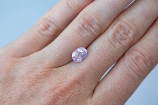 3.07ct Oval Smoky Peach Purple Sapphire