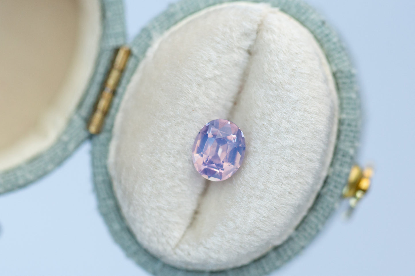 1.04ct Oval Smoky Violet Pink Sapphire