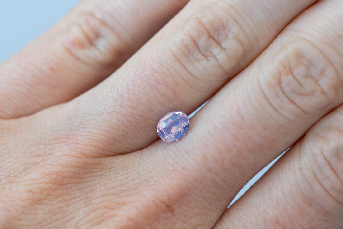 1.04ct Oval Smoky Violet Pink Sapphire