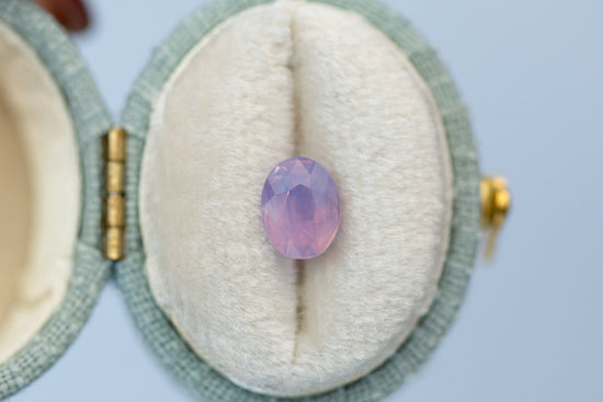 1.52ct Oval Smoky Pink Purple Sapphire