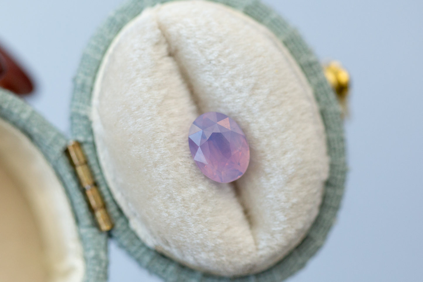 1.52ct Oval Smoky Pink Purple Sapphire