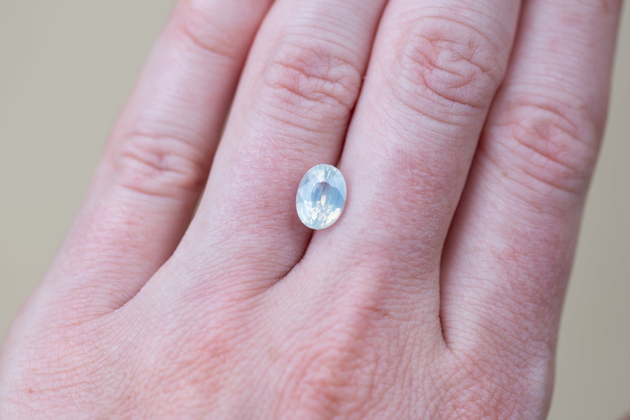 Oval Opalescent White Sapphire – Oore Jewelry