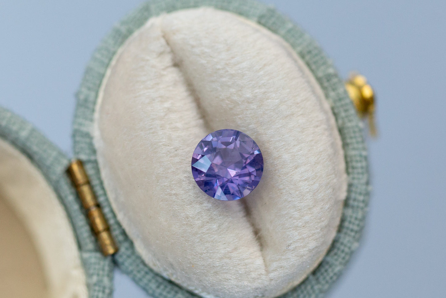 1.98ct Round Smoky Deep Violet Sapphire