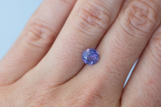 1.98ct Round Smoky Deep Violet Sapphire