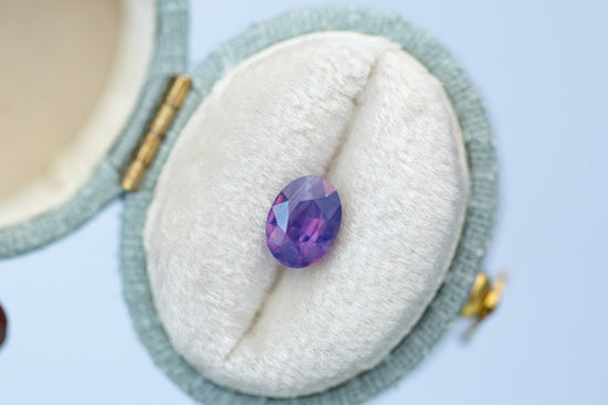 1.24ct Oval Opalescent Purple Pink Sapphire