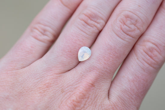 2.03ct Pear Opalescent White Sapphire