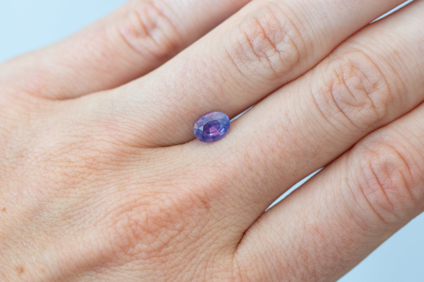 1.24ct Oval Opalescent Purple Pink Sapphire