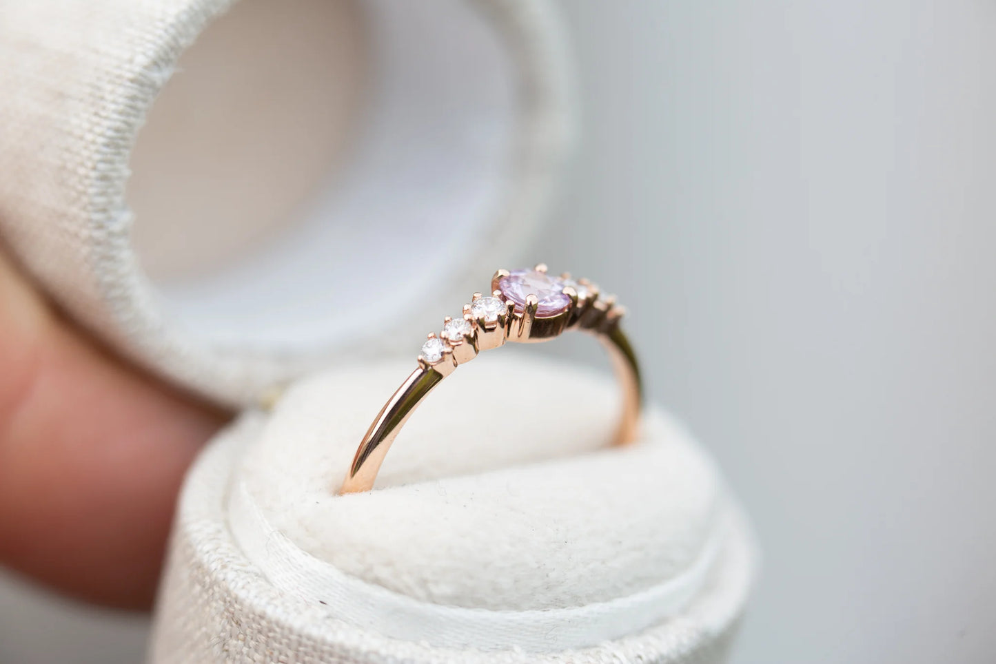 Rose gold engagement store setting only