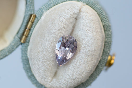 2.13ct Pear Silver Lavender Sapphire