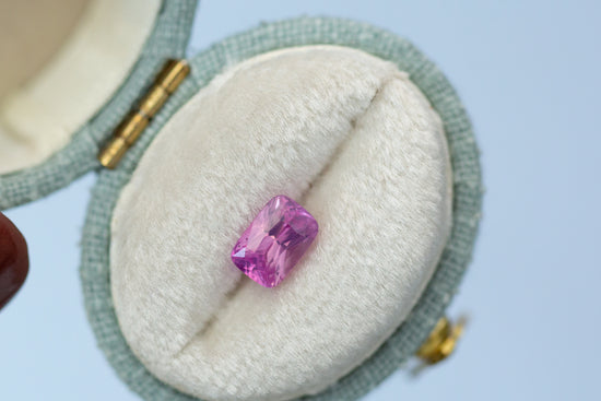 1.05ct Radiant Cut Vibrant Pink Sapphire