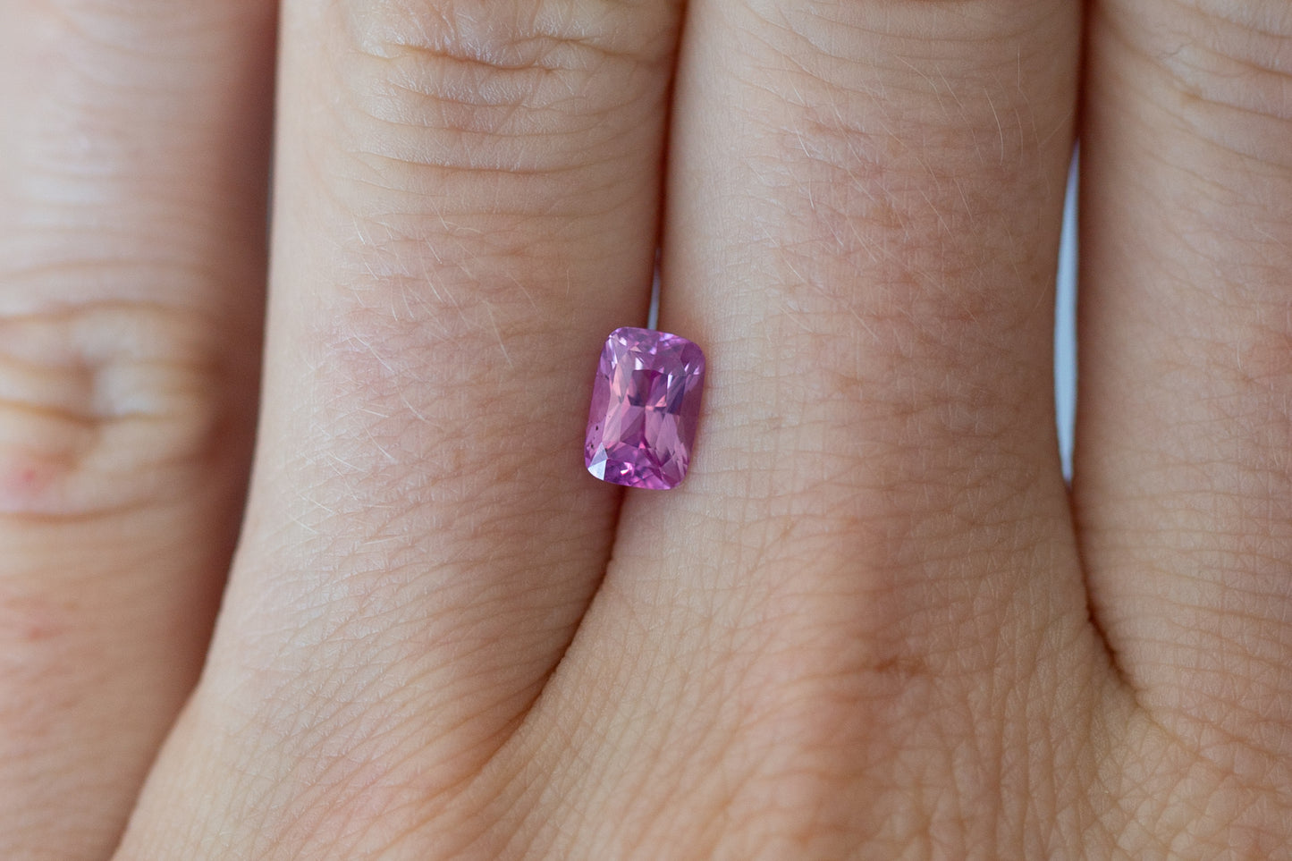 1.05ct Radiant Cut Vibrant Pink Sapphire