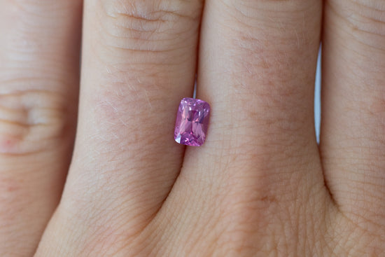 1.05ct Radiant Cut Vibrant Pink Sapphire