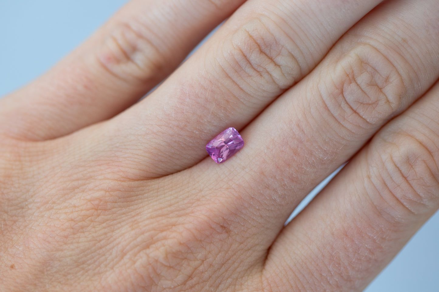 1.05ct Radiant Cut Vibrant Pink Sapphire