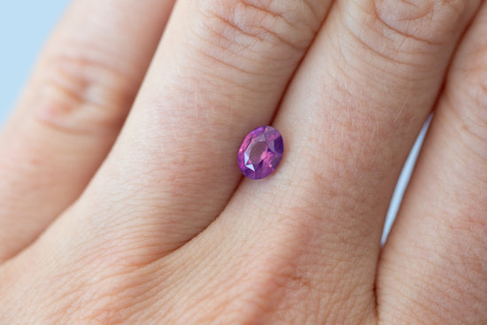 1.14ct Oval Pink Purple Sapphire