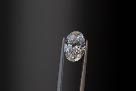 1.61ct oval lab diamond, E/VS1