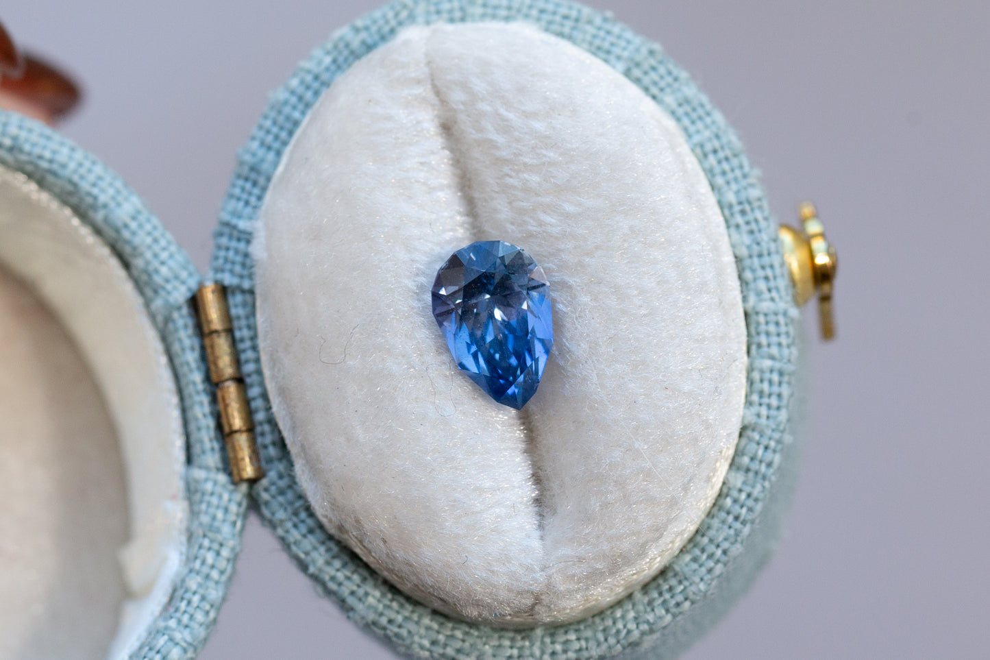 1.52ct Pear Blue Sapphire