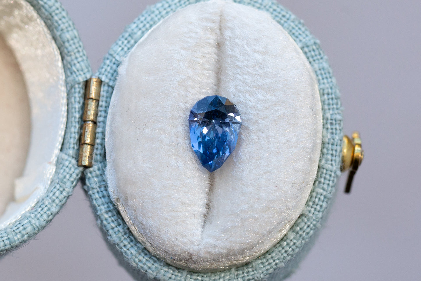 1.52ct Pear Blue Sapphire