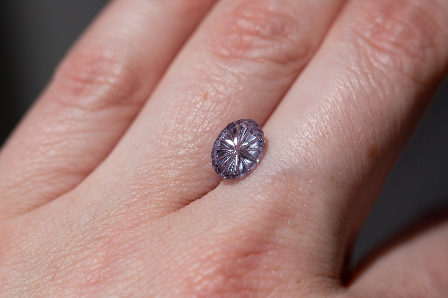 2.24ct oval Starbrite cut lavender purple sapphire