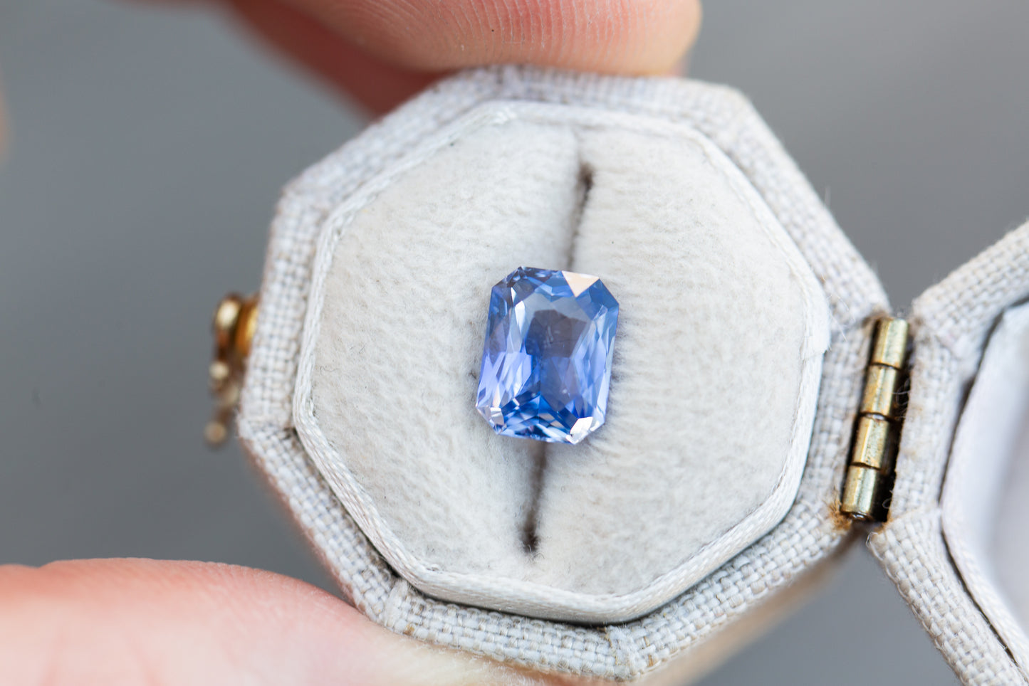 2.14ct radiant cut ceylon blue sapphire
