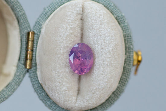 1.67ct Oval Opalescent Pink and Purple Sapphire