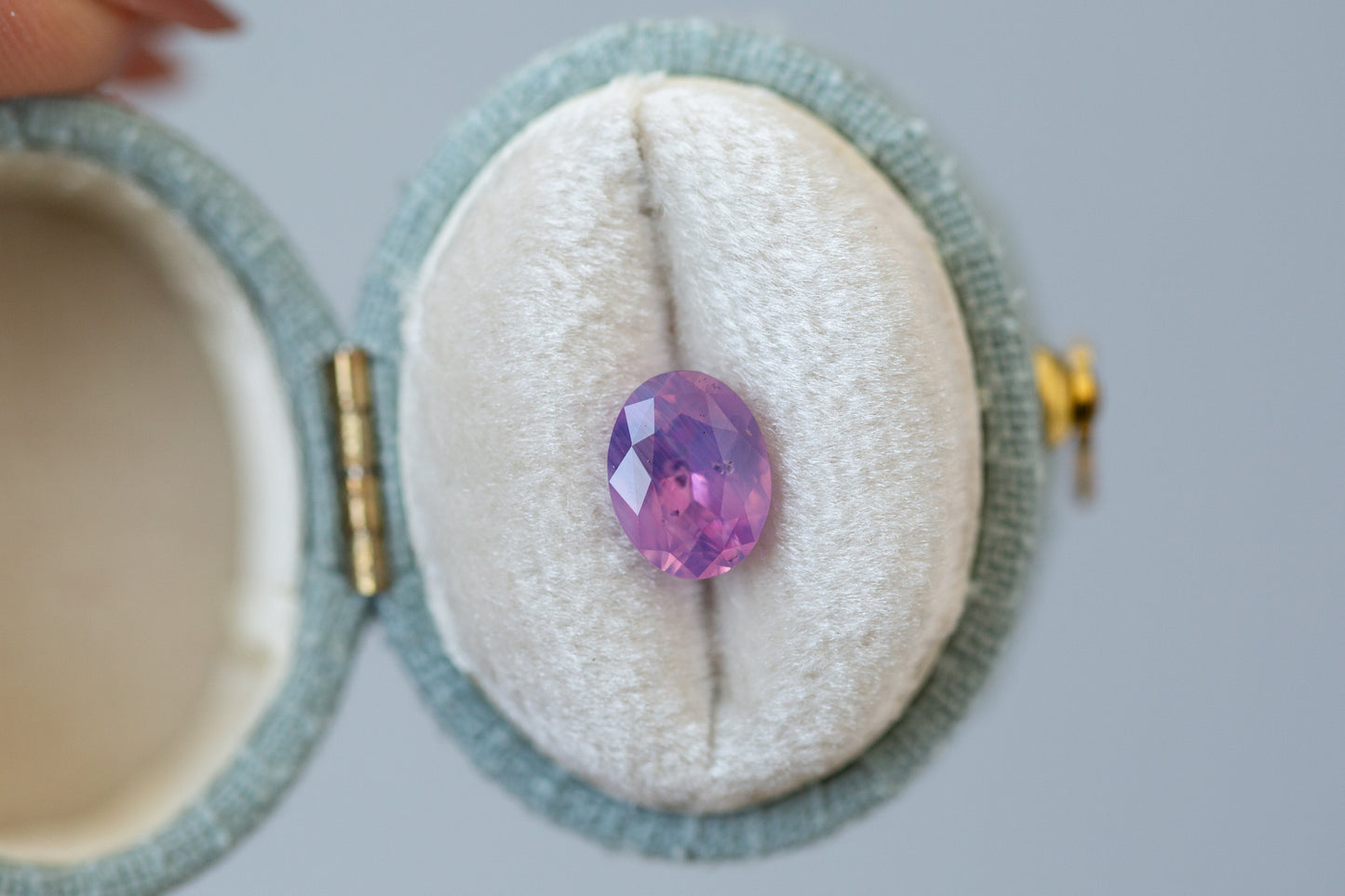 1.67ct Oval Opalescent Pink and Purple Sapphire