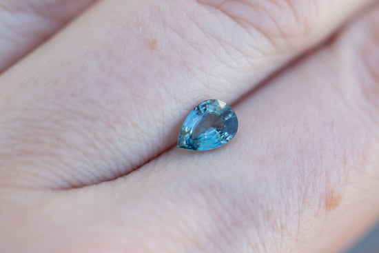 .79ct pear blue teal sapphire