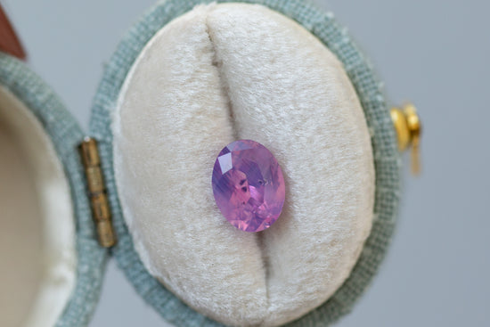 1.67ct Oval Opalescent Pink and Purple Sapphire