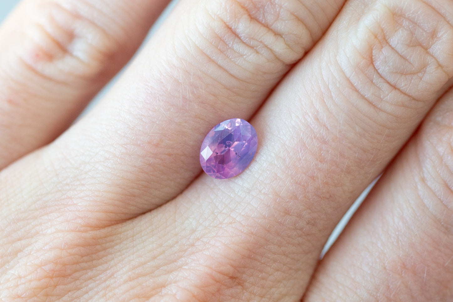 1.67ct Oval Opalescent Pink and Purple Sapphire