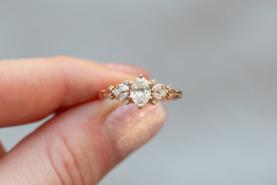 READY TO SHIP - Size 6.75, 14k Rose Gold Enchanted Garden