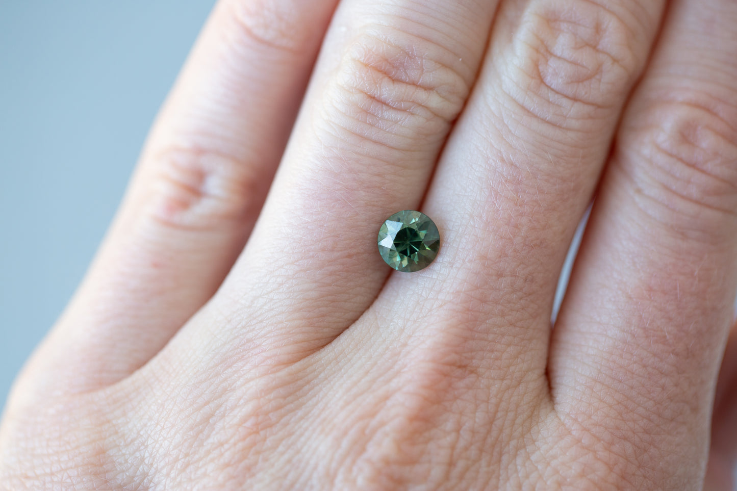 1.66ct Round Green Sapphire