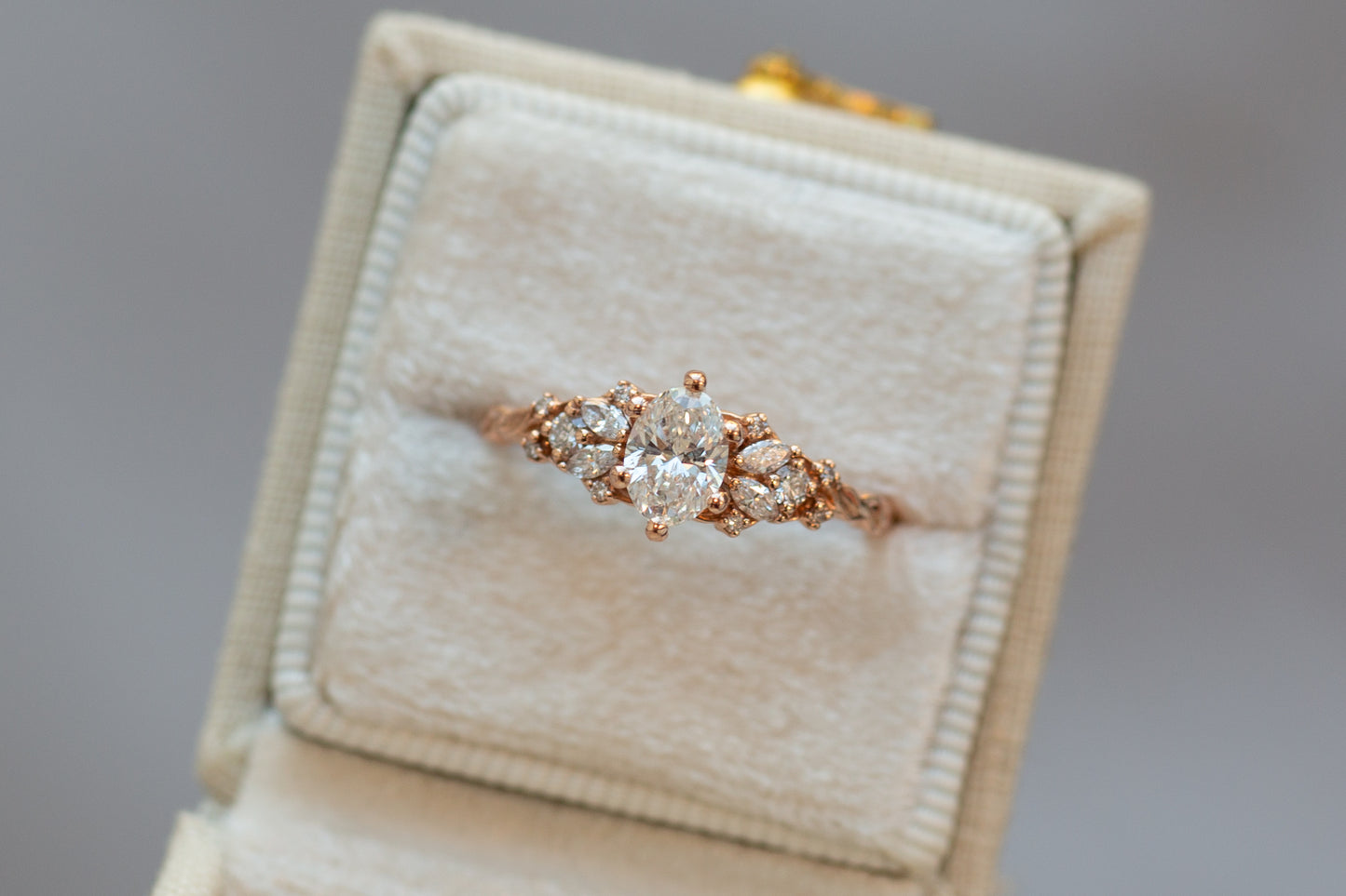 READY TO SHIP - Size 6.75, 14k Rose Gold Enchanted Garden