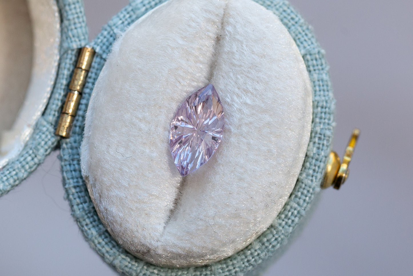 1.36ct Marquise Pinkish Purple Sapphire, Starbrite Cut by John Dyer