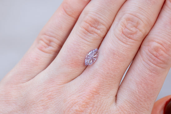 1.36ct Marquise Pinkish Purple Sapphire, Starbrite Cut by John Dyer