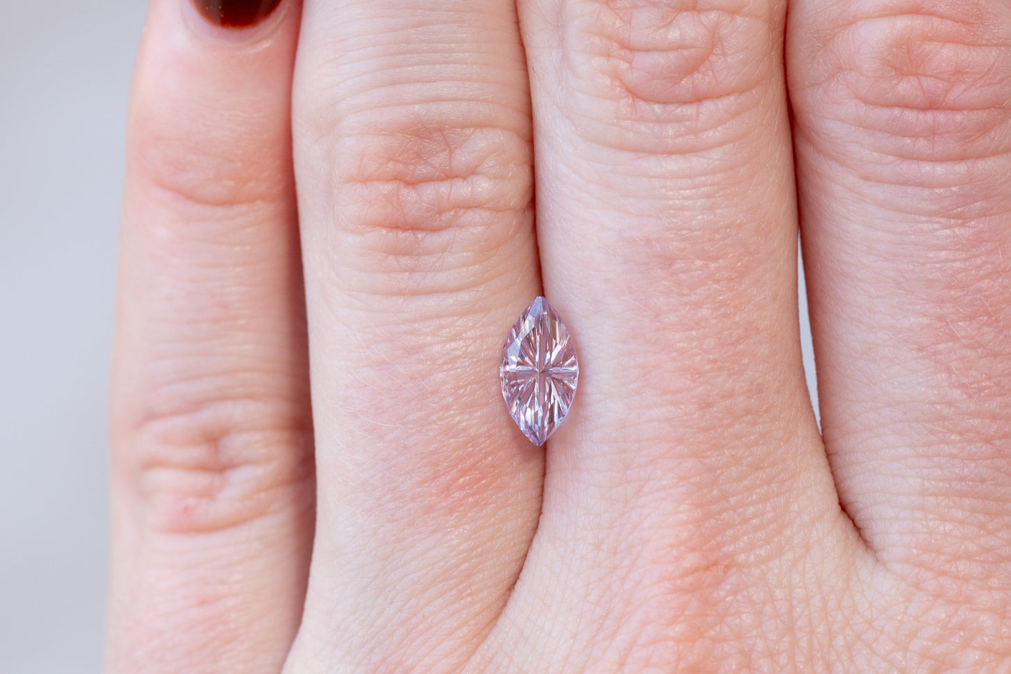 1.36ct Marquise Pinkish Purple Sapphire, Starbrite Cut by John Dyer