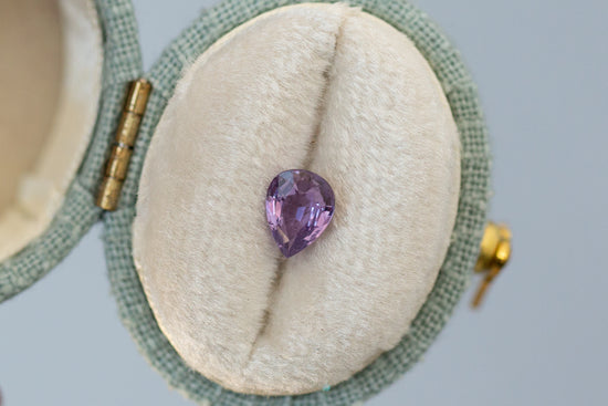 0.84ct Pear Purple Sapphire