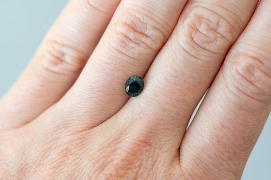 0.88ct Oval Deep Teal Sapphire