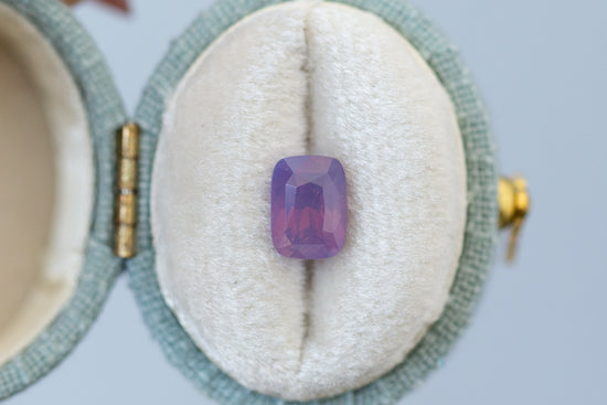 1.83ct Radiant Opalescent Lavender Pink Sapphire