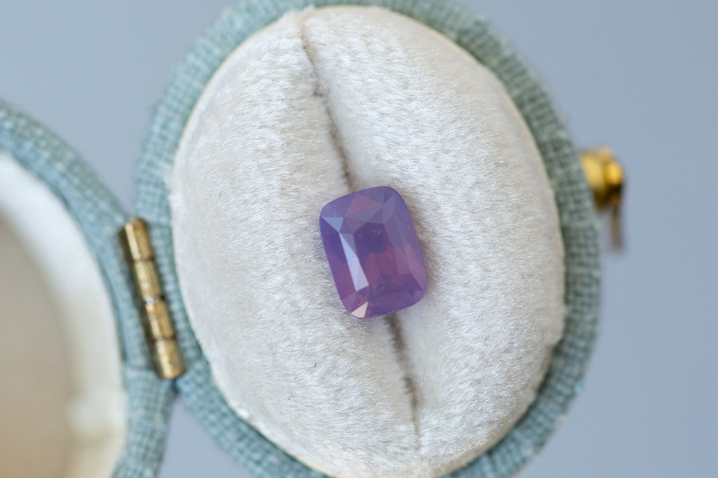 1.83ct Radiant Opalescent Lavender Pink Sapphire