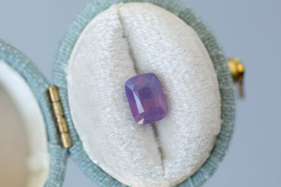 1.83ct Radiant Opalescent Lavender Pink Sapphire