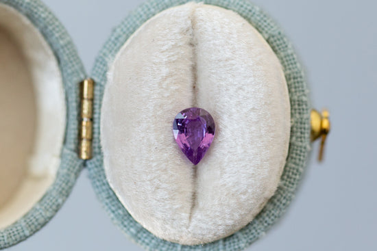 0.78ct Pear Purple Sapphire