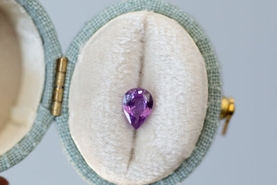 0.78ct Pear Purple Sapphire